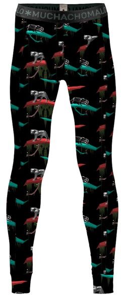 Muchachomalo Bamboo Black Panther Long John - Black/Green