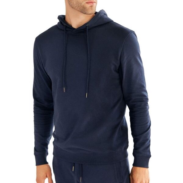 Bread & Boxers Bread and Boxers Organic Cotton Men Hooded Shirt - Navy-2