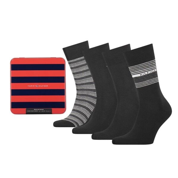 Tommy Hilfiger 4-pakning Men Medium Sock Gift Box - Black
