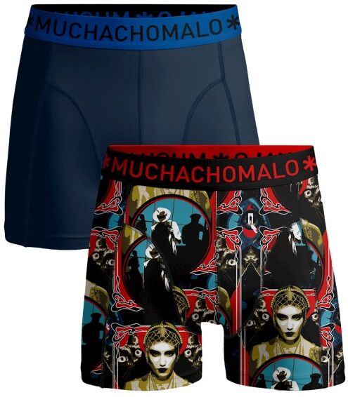 Muchachomalo 2-pakning Cotton Stretch Smooth Criminal Boxer - Black pattern