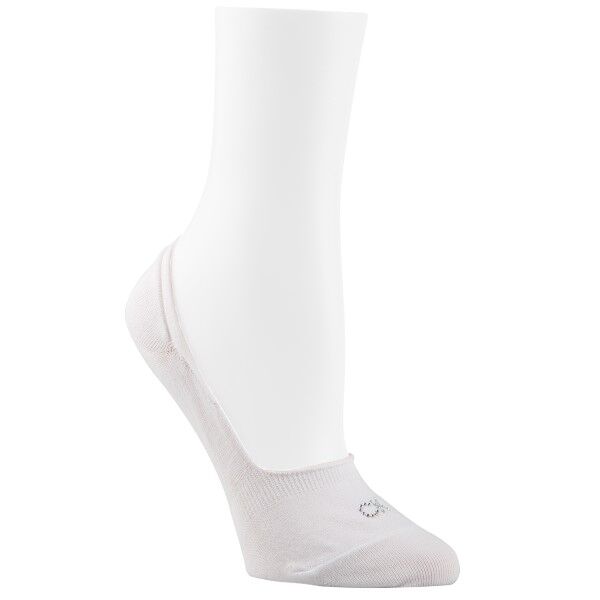 Calvin Klein Aubrie Crystal Logo No Show Socks - White