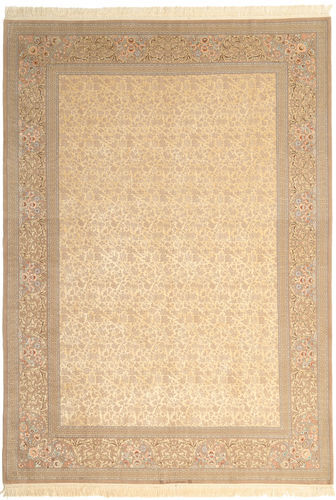 Håndknyttet. Opphav: Persia / Iran Isfahan Silkerenning Signert: Dardashti Teppe 250X350 Beige/Gul Stort (Ull/Silke, Persia/Iran)