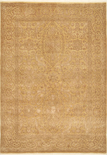 Håndknyttet. Opphav: India Tabriz Royal Magic Teppe 171X238 Gul/Mørk Beige/Beige ( India)