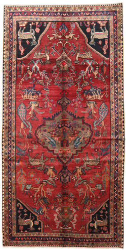 Håndknyttet. Opphav: Persia / Iran Lori Teppe 158X310 Teppeløpere Mørk Rød/Mørk Brun (Ull, Persia/Iran)