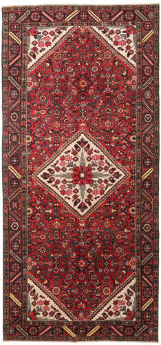 Håndknyttet. Opphav: Persia / Iran Hamadan Patina Teppe 153X328 Ekte Orientalsk Håndknyttet Teppeløpere Mørk Rød/Mørk Brun (Ull, Persia/Iran)