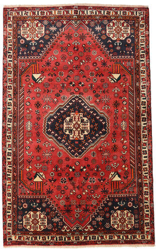 Håndknyttet. Opphav: Persia / Iran Persisk Ghashghai Teppe 156X253 Mørk Rød/Rust (Ull, Persia/Iran)