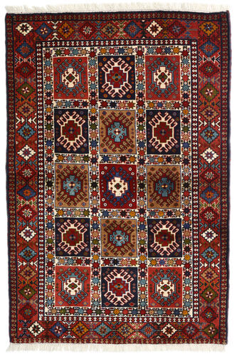 Håndknyttet. Opphav: Persia / Iran 104X154 Orientalsk Yalameh Teppe Mørk Rød (Ull, Persia/Iran)
