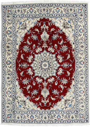 Håndknyttet. Opphav: Persia / Iran Nain Teppe 171X238 Ekte Orientalsk Håndknyttet Lys Grå/Beige (Ull, Persia/Iran)