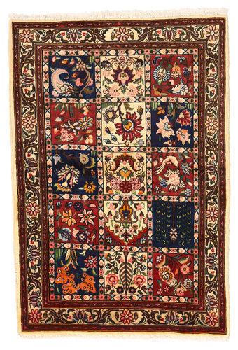 Håndknyttet. Opphav: Persia / Iran 100X148 Orientalsk Bakhtiar Collectible Teppe Svart/Mørk Rød (Ull, Persia/Iran)