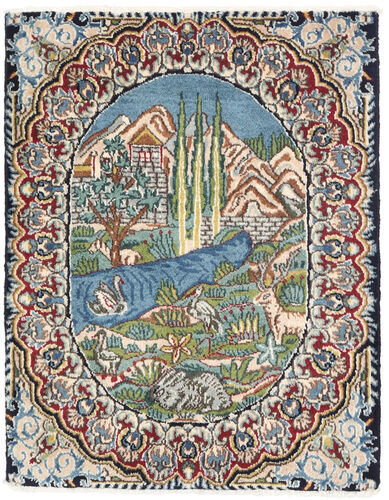 Håndknyttet. Opphav: Persia / Iran 51X69 Orientalsk Kerman Teppe Beige/Lysgrønn (Ull, Persia/Iran)