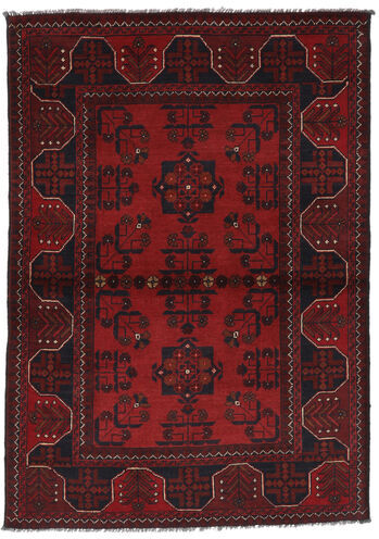 Håndknyttet. Opphav: Afghanistan Afghan Khal Mohammadi Teppe 102X148 Ekte Orientalsk Håndknyttet Mørk Rød/Mørk Brun (Ull, Afghanistan)