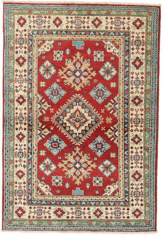 Håndknyttet. Opphav: Afghanistan Kazak Teppe 104X153 Ekte Orientalsk Håndknyttet Mørk Brun/Beige (Ull, Afghanistan)