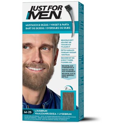 Just For Men Moustache & Skjegg Lys Brunt - Hårfarge for skjegg og bart Just For Men Moustache & Skjegg Lys Brunt - Hårfarge for skjegg og bart
