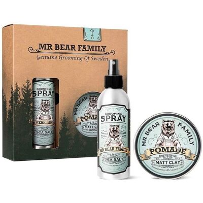 Mr Bear Family Mr Bear Kit - Sea Salt Spray & Matt Clay Pomade Springwood Mr Bear Family Mr Bear Kit - Sea Salt Spray & Matt Clay Pomade Springwood