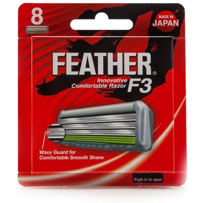 Feather F3 Barberblad 8 pakning Feather F3 Barberblad 8 pakning