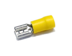 Flatstifthylse for 4-6mm2 kabel, gul, 1stk