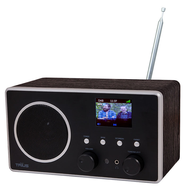 Trius 12V & 230V  Trius DB-280C DAB+/FM/BT Radio, sort