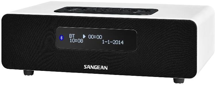 Sangean 12V & 230V Sangean DDR36 bordradio, hvit