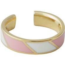 Design Letters Striped Candy Ring Pink