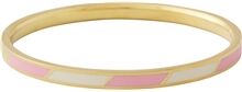 Design Letters Striped Candy Bangle Pink