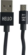 Design Letters Micro USB Cable 1 M Black