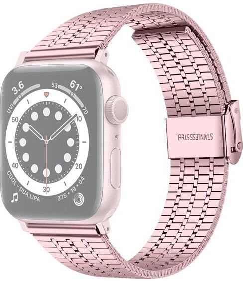 24hshop Armbånd med dobbellås til Apple Watch 38 mm - Rosa