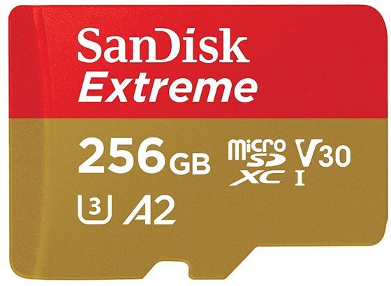 SanDisk Extreme MicroSDXC 256GB R160M/W60 U3 4K A2