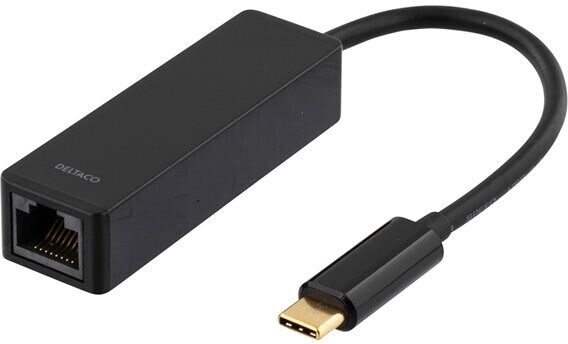 24hshop DELTACO USB 3.1 nettverksadapter 1xRJ45, 1xUSB 3.1