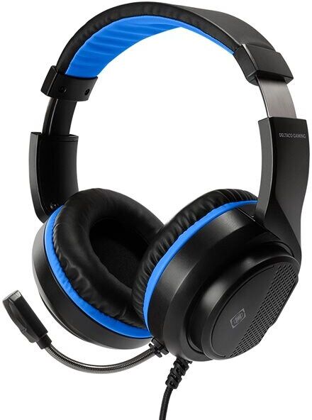 24hshop Deltaco Gaming headset för Sony Playstation 5 Svart/Blå