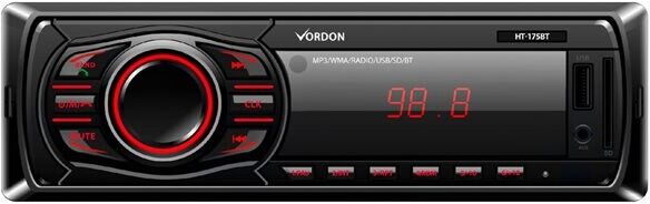 24hshop Vordon Bilstereo med Bluetooth / AUX / USB / SD - 4x60W