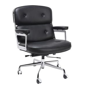 Design Town Fotel Biurowy Icon chair czarny skóra naturalna