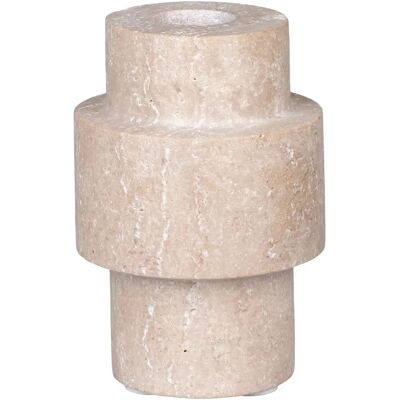 Beżowa Podstawka na Świeczki House Nordic - Traverte Naturalne - 7x10 cm Beżowa Podstawka na Świeczki House Nordic - Traverte Naturalne - 7x10 cm