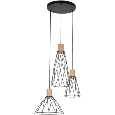 TK Lighting MODESTO WOOD SOSNA LAMPA WISZACA 3 koło TK Lighting MODESTO WOOD SOSNA LAMPA WISZACA 3 koło