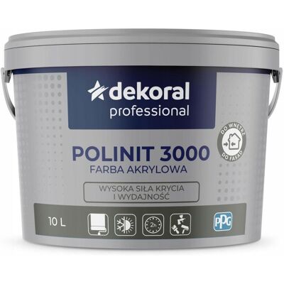 Dekoral Farba Akrylowa Professional Polinit 3000 HS 10L Baza LN Dekoral Dekoral Farba Akrylowa Professional Polinit 3000 HS 10L Baza LN Dekoral