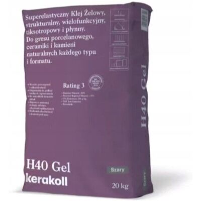 Kerakoll - H40 C2TES1 - Szary - 20Kg - Klej żelowy Kerakoll - H40 C2TES1 - Szary - 20Kg - Klej żelowy