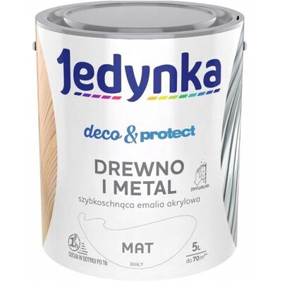Jedynka Farba Deco & Protect Drewno I Metal Biały Mat 5L Jedynka-Tikkurila Jedynka Farba Deco & Protect Drewno I Metal Biały Mat 5L Jedynka-Tikkurila