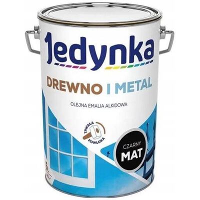Jedynka Farba Drewno I Metal Czarny Mat 5L Jedynka-Tikkurila Jedynka Farba Drewno I Metal Czarny Mat 5L Jedynka-Tikkurila