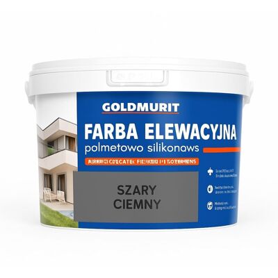 Goldmurit Farba Elewacyjna Polimerowo-Silikonowa Szary Ciemny 2,5l Goldmurit Goldmurit Farba Elewacyjna Polimerowo-Silikonowa Szary Ciemny 2,5l Goldmurit
