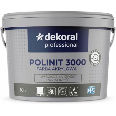 Dekoral Farba Akrylowa Professional Polinit 3000 HS 10L Baza ZN Dekoral Dekoral Farba Akrylowa Professional Polinit 3000 HS 10L Baza ZN Dekoral