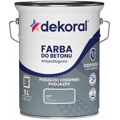 Dekoral Farba Do Betonu Akrylit B Szary 5L Dekoral Dekoral Farba Do Betonu Akrylit B Szary 5L Dekoral