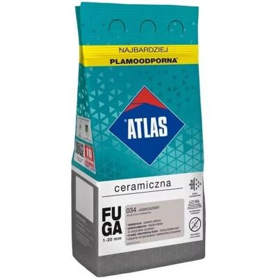 Atlas Fuga Ceramiczna 5 Kg 034 Jasnoszary Atlas Atlas Fuga Ceramiczna 5 Kg 034 Jasnoszary Atlas
