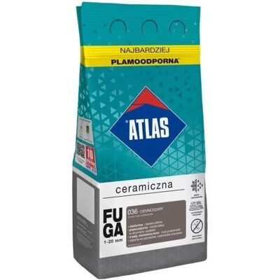 Atlas Fuga Ceramiczna 5 Kg 036 Ciemnoszary Atlas Atlas Fuga Ceramiczna 5 Kg 036 Ciemnoszary Atlas