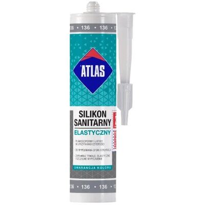 Atlas Silikon Sanitarny Elastyczny Biały 280 Ml Atlas Atlas Silikon Sanitarny Elastyczny Biały 280 Ml Atlas