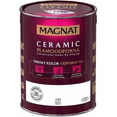 Farba Ceramiczna Magnat Ceramic C45 Biała 5l Farba Ceramiczna Magnat Ceramic C45 Biała 5l