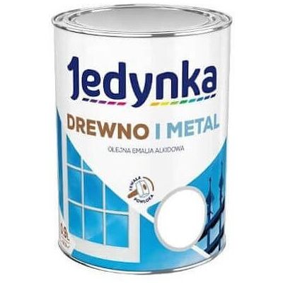 Jedynka Farba Drewno i Metal Biały Mat 0,9L Jedynka Jedynka Farba Drewno i Metal Biały Mat 0,9L Jedynka