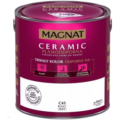 Farba Ceramiczna Magnat Ceramic C45 Biała 2,5l Farba Ceramiczna Magnat Ceramic C45 Biała 2,5l