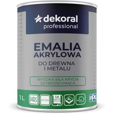 Dekoral Emalia Akrylowa Do Drewna I Metalu Baza ZN 1L Dekoral Dekoral Emalia Akrylowa Do Drewna I Metalu Baza ZN 1L Dekoral