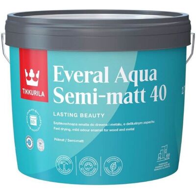Tikkurila Emalia Akrylowa Everal Aqua Semi Matt 2,7L Baza-C Tikkurila Tikkurila Emalia Akrylowa Everal Aqua Semi Matt 2,7L Baza-C Tikkurila