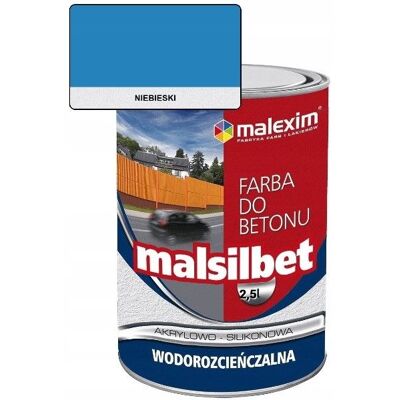 Malexim Farba Akrylowo-Silikonowa Malsilbet Niebieski 2,5L Malexim Malexim Farba Akrylowo-Silikonowa Malsilbet Niebieski 2,5L Malexim