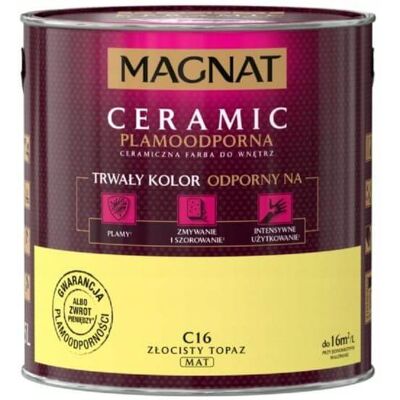 Farba Ceramiczna Magnat Ceramic C16 Złocisty Topaz 2,5l Farba Ceramiczna Magnat Ceramic C16 Złocisty Topaz 2,5l